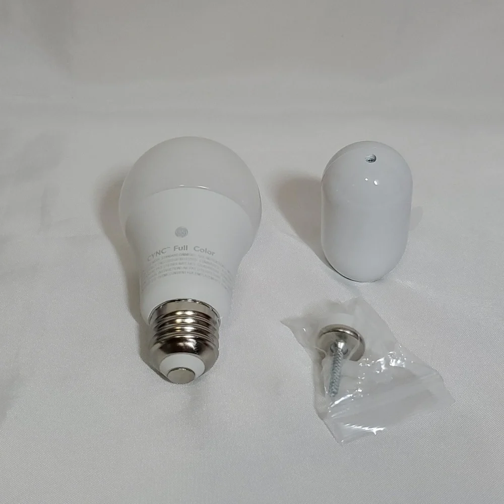 GE CYNC Reveal Smart Full Color Light Bulb w/Smart Wire Free Motion Sensor Bundl
